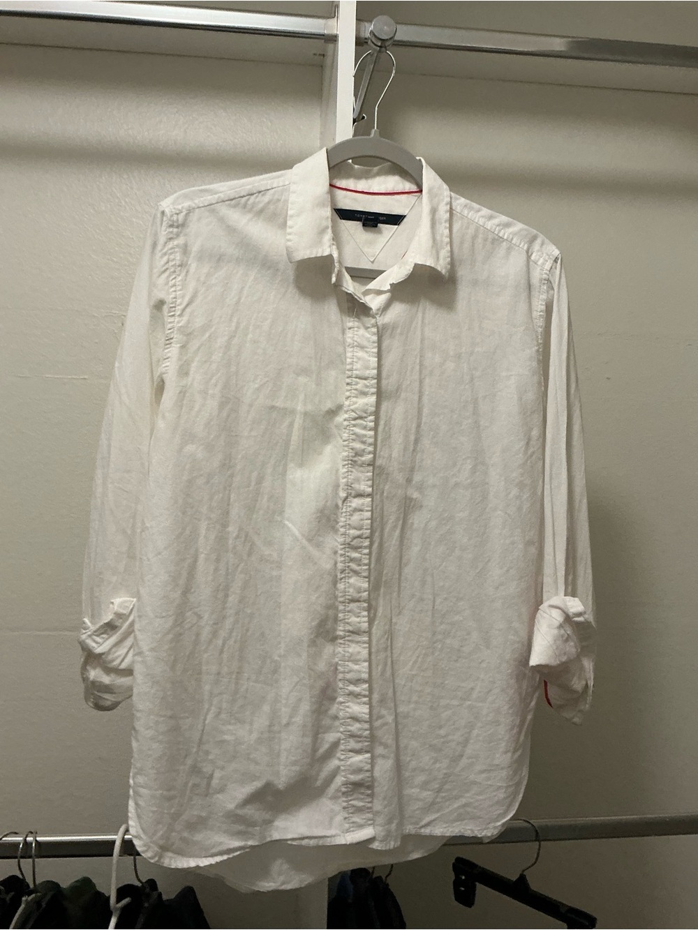 Tommy Hilfiger White Cotton Button-Down Shirt